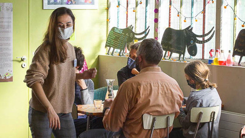 les précautions sanitaires au Café des enfants de Grenoble