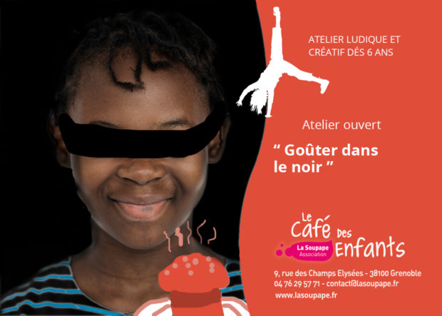 atelier gouter dans le noir dans le cadre du mois de l'accessibilité, à partir de 6 ans, réservations 48h à l'avance