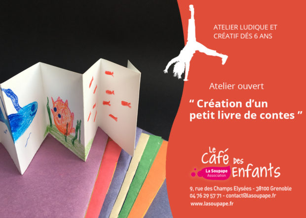 creation d'un mini livre de conte au cafe des enfants