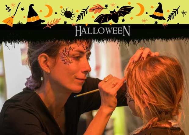 atelier maquillage spécial Halloween au Café des Enfants de Grenoble
